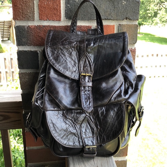 Genuine leather backpack main image 4